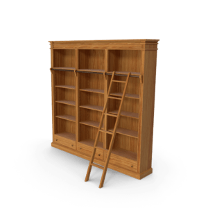 Wood-Bookcase-with-Ladder.H03.2k